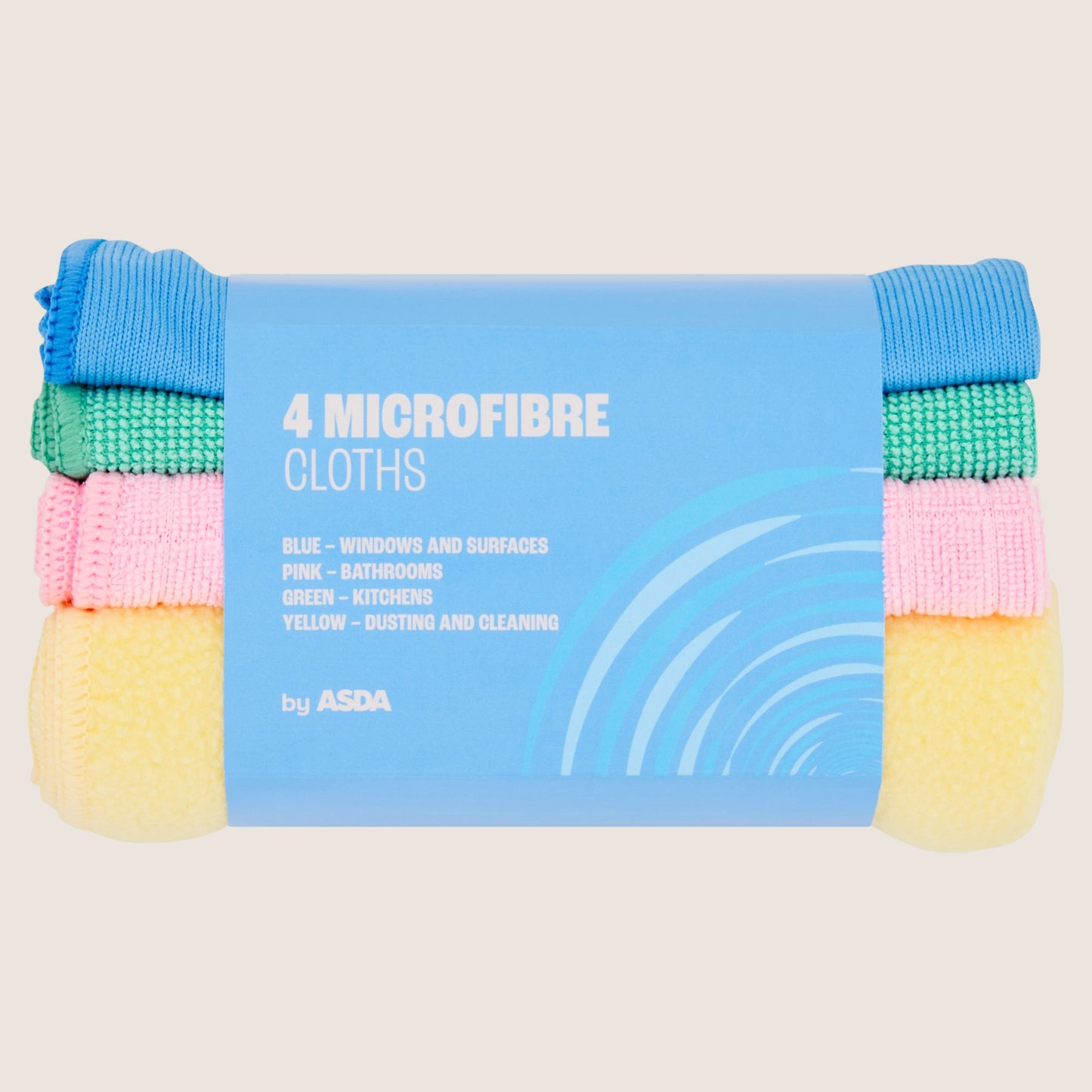 ASDA 4 Microfibre Cloths