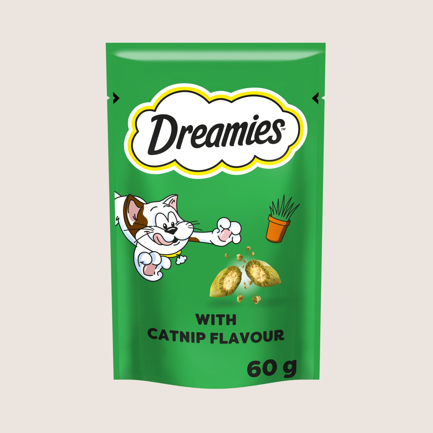 DREAMIES Cat Treat Biscuits with Catnip Flavour Nutritionally Complete 60g