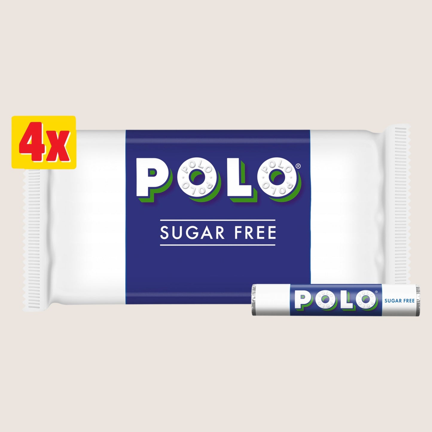 Polo Sugar Free Mint Tube 4 Pack 133.6g