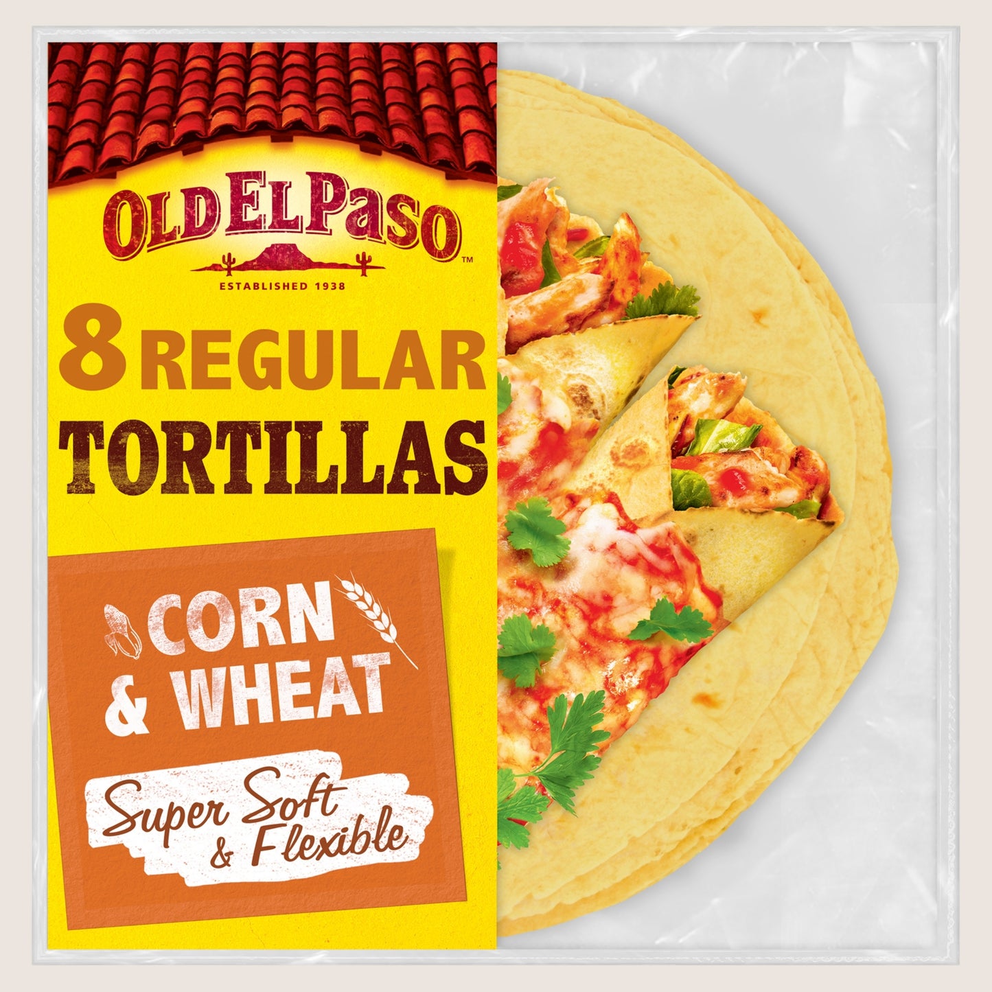 Old El Paso Soft Corn Tortillas Wraps No Artificial Additives 8 Pack 335G