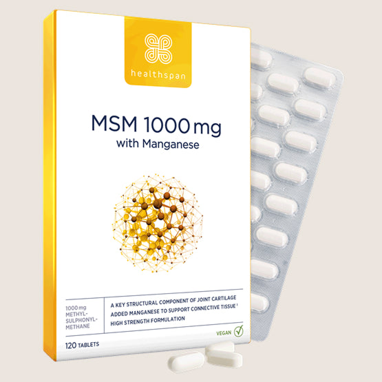 Healthspan MSM 1000mg with Manganese 120 tablets
