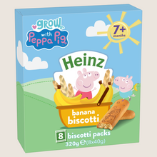 Heinz x Peppa Pig Banana Biscotti Baby Food Snacks 7+ Months No Artificial Additives 320g