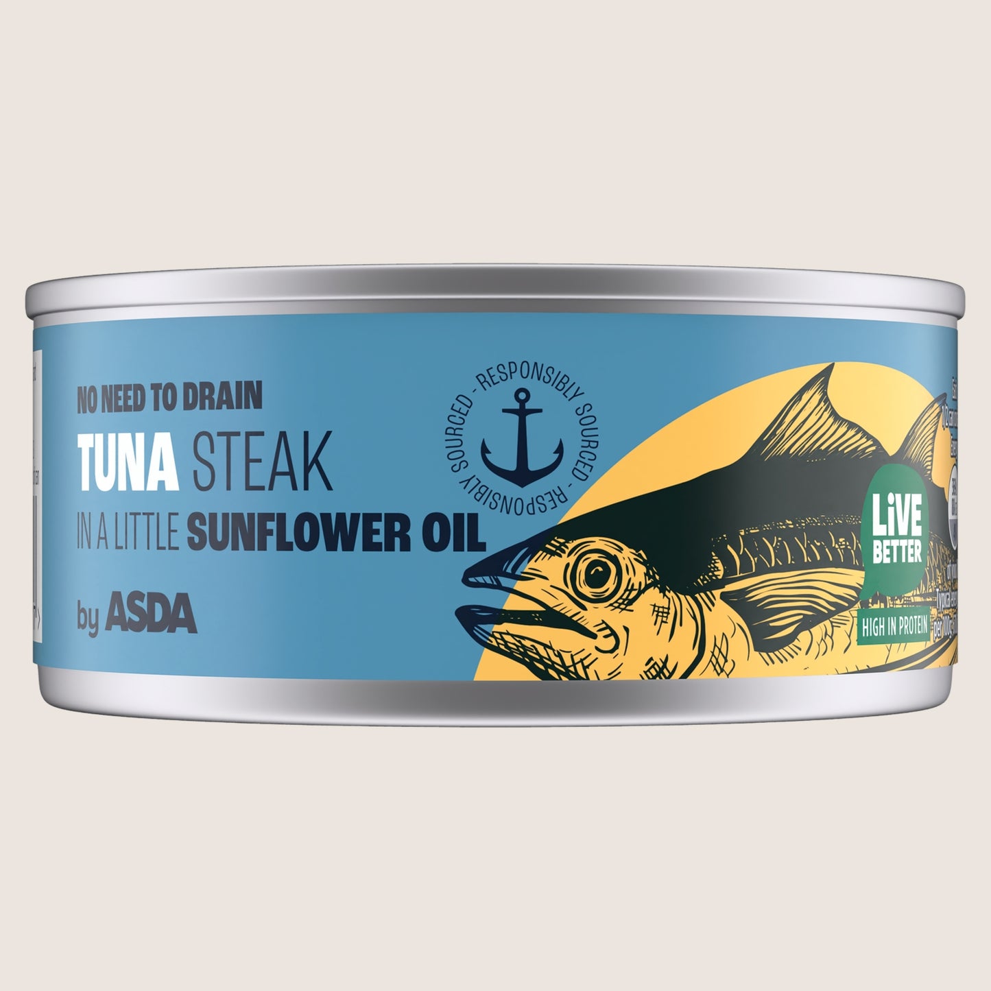 ASDA Tuna Steaks in a Little Sunflower Oil High in Protein 110g