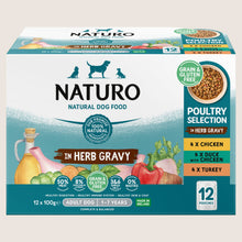 Naturo Poultry Selection in Herb Gravy Adult Dog 1-7 Years With Omega Oils 12 x 100g