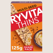 Ryvita Thins Multi-Seed Flatbread Crackers Free From Artificial Additives 125g