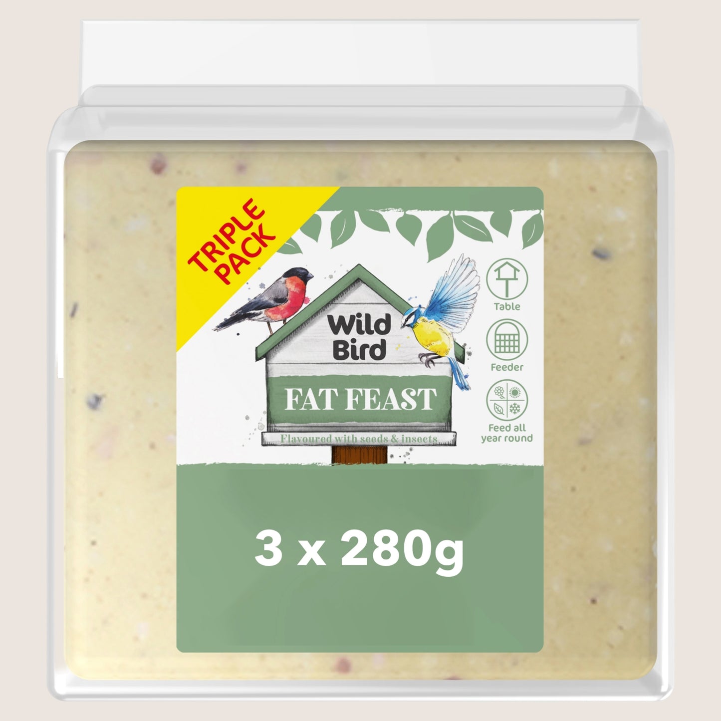 Wild Bird Fat Feast Triple Pack Nutritionally Complete 3 x 280g