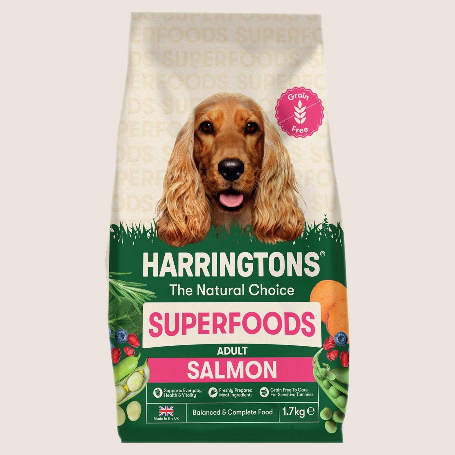 Harringtons Superfoods Grain Free Dry Dog Food – Salmon 1.7kg