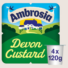 Ambrosia Devon Custard Dessert Snack Pots No Artificial Additives 4 x 120g