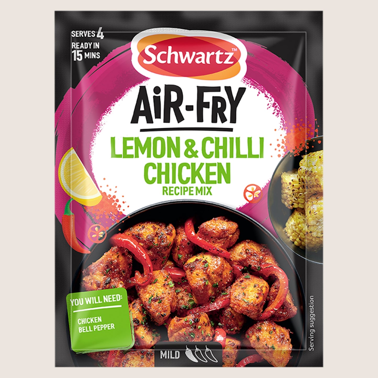 Schwartz Air Fryer Lemon & Chilli Chicken Recipe Mix No Artificial Additives 30g