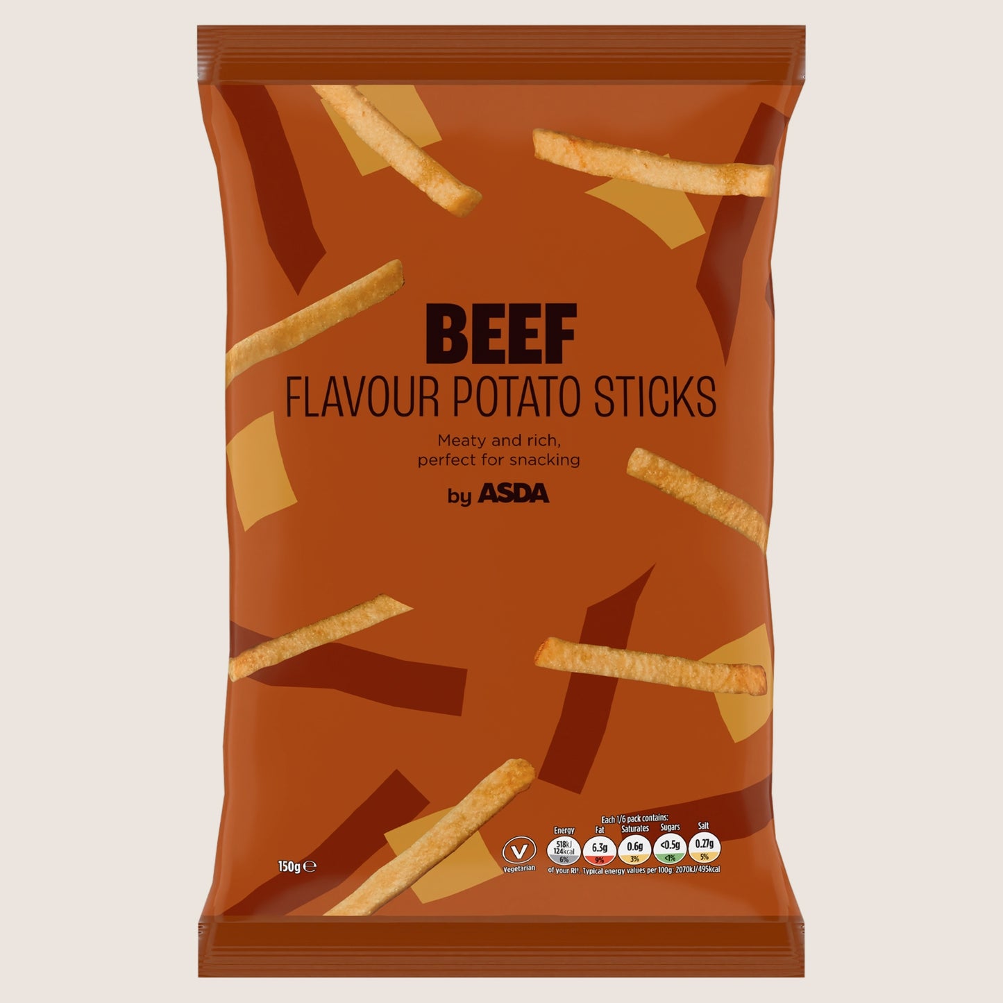 ASDA Beef Flavour Potato Sticks No Artificial Additives 150g