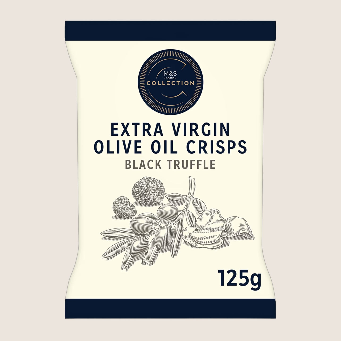 M&S Collection Extra Virgin Olive Oil Crisps With Black Truffle Collection Premium 125 g