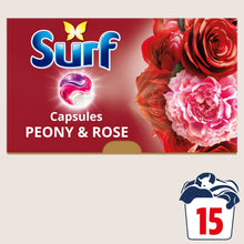 Surf 3 in 1 Peony & Rose Laundry Washing Detergent Capsules 15 Washes