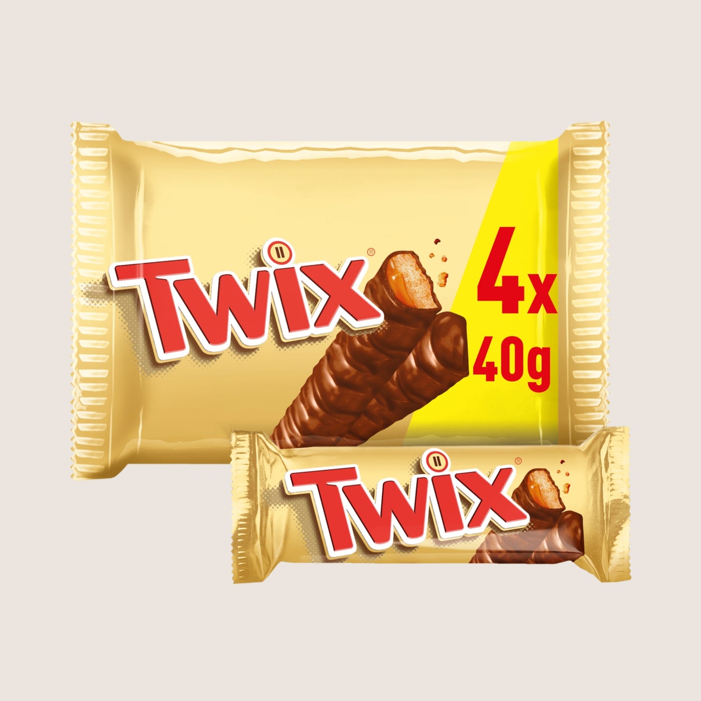 Twix Caramel Chocolate Bars x 4 40g
