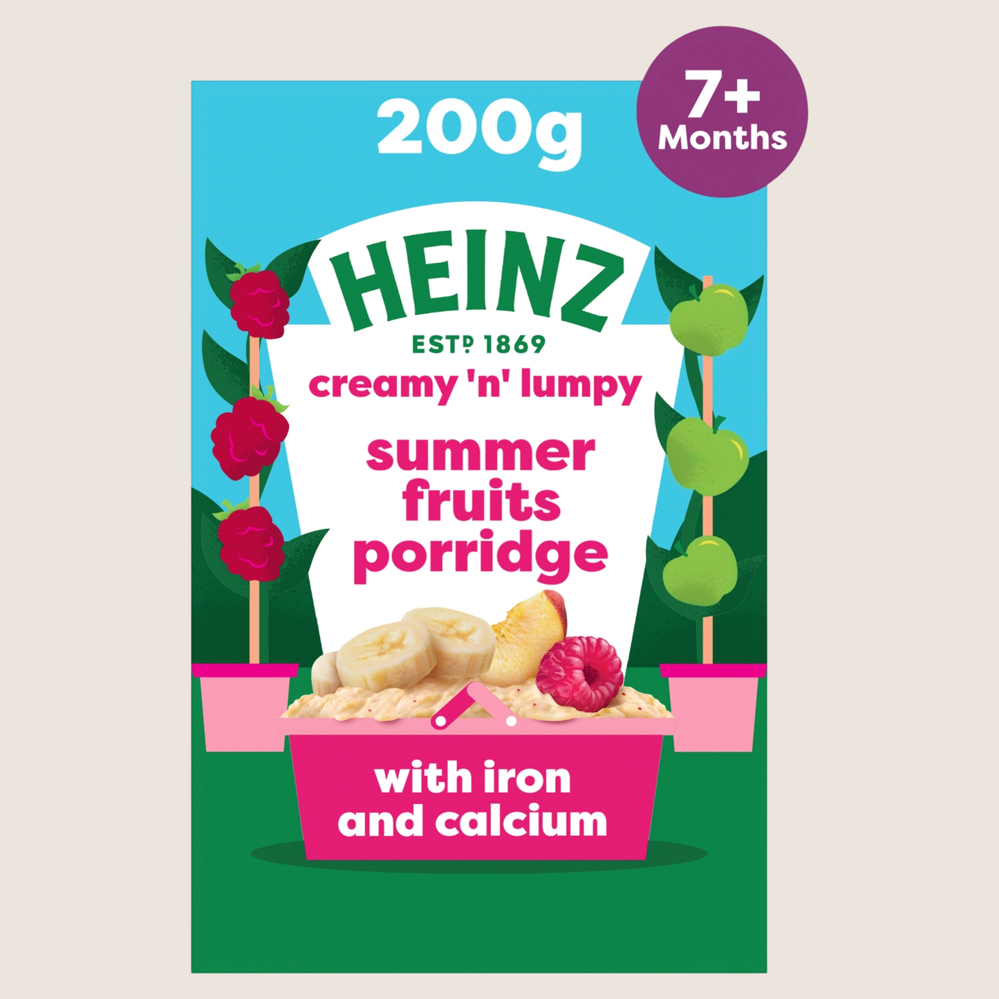 Heinz Baby Food Summer Fruits Porridge 7+ Months Gentle Formula 200g