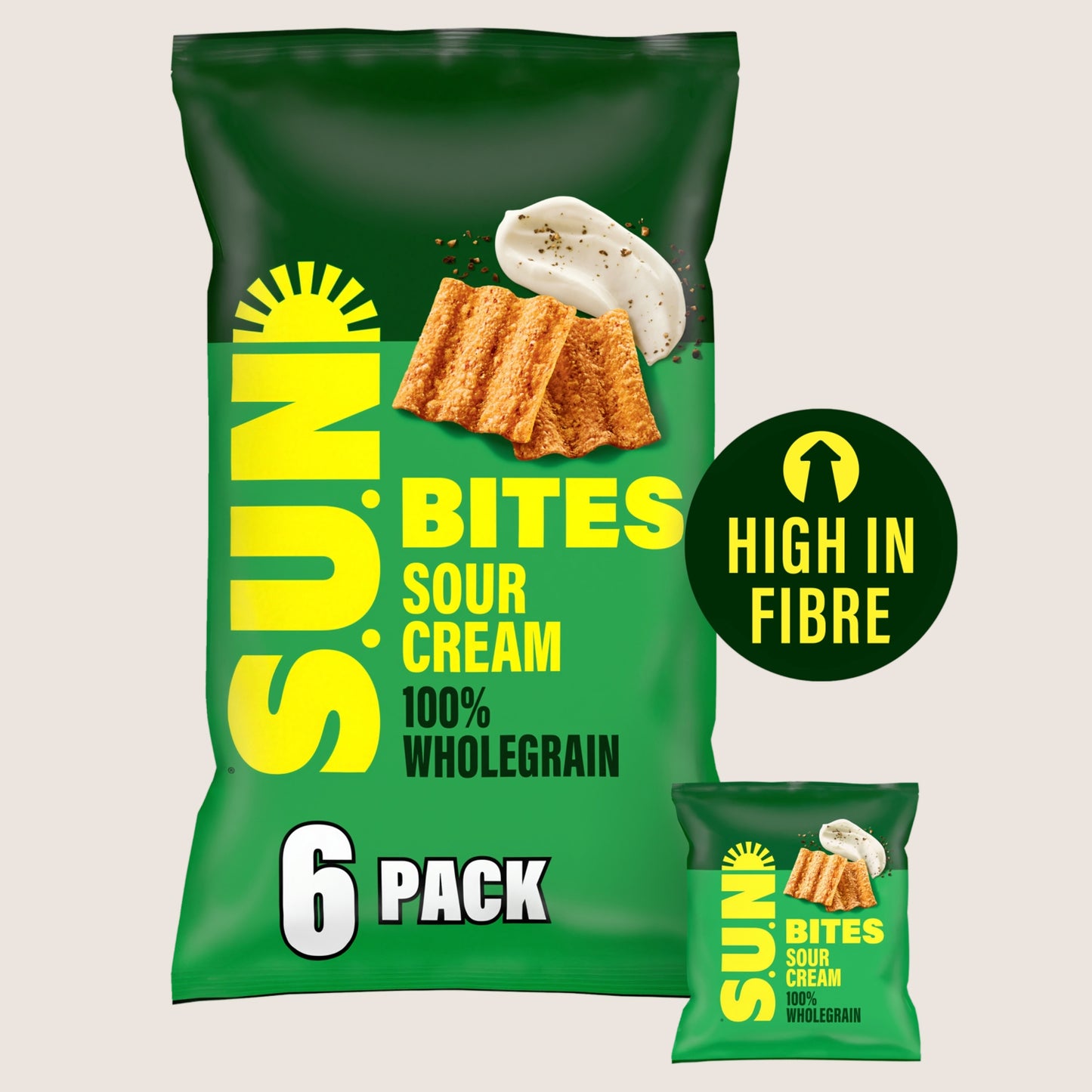 Sunbites SUN Bites Sour Cream Snacks Crisps Multipack 6x25g