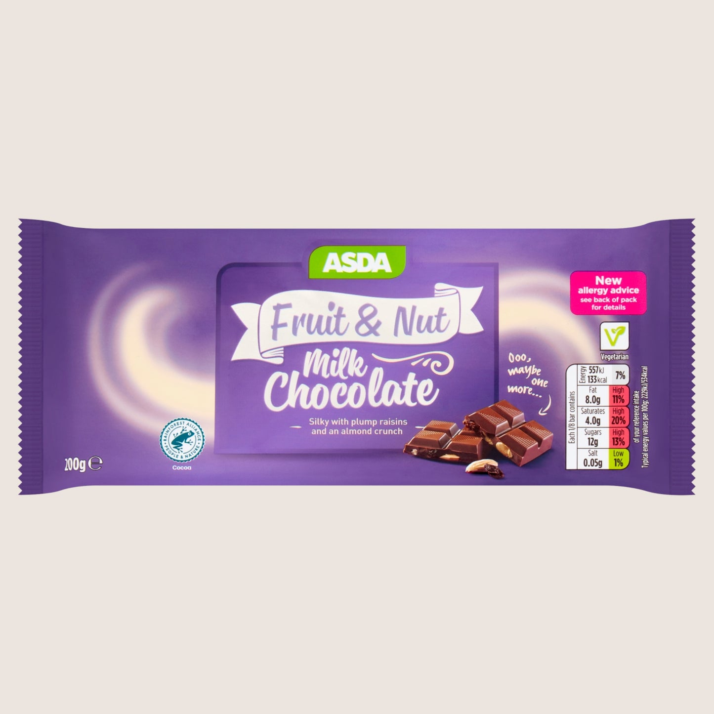 ASDA Fruit & Nut Milk Chocolate 200g