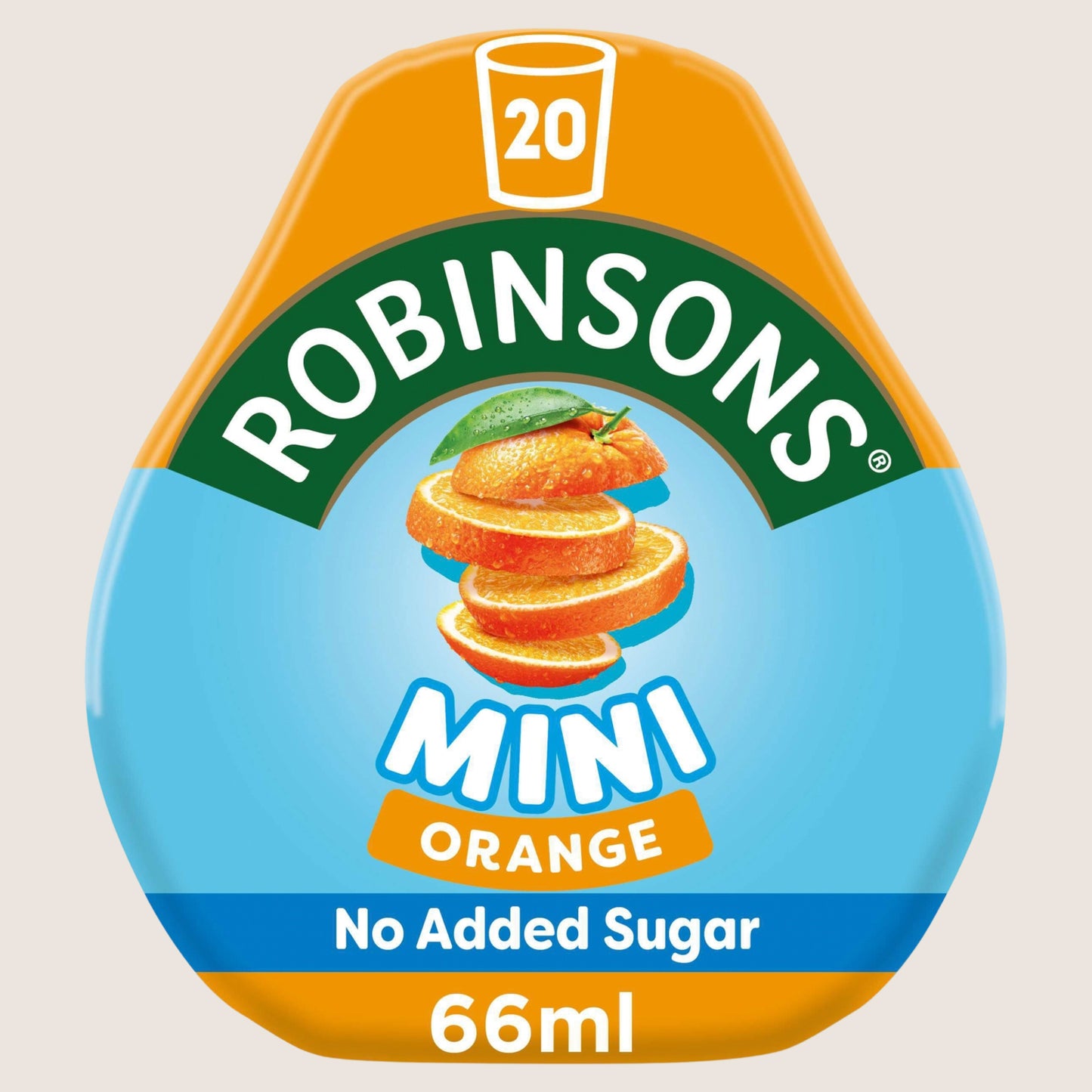 Robinsons Mini Orange On-The-Go Squash No Added Sugar 66ml