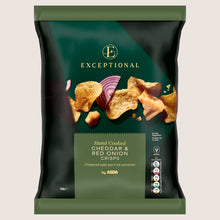 Exceptional By Asda Hand Cooked Cheddar & Red Onion Crisps No Artificial Additives 150g