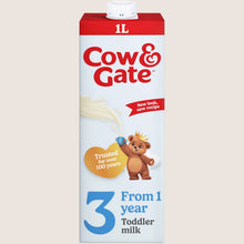 Cow & Gate 3 Toddler Milk Liquid Formula Ready to Drink, 1-3 Years Ready to Use 1L