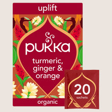 Pukka Organic Turmeric Ginger & Orange Tea 20 Home Compostable Herbal Tea Bags