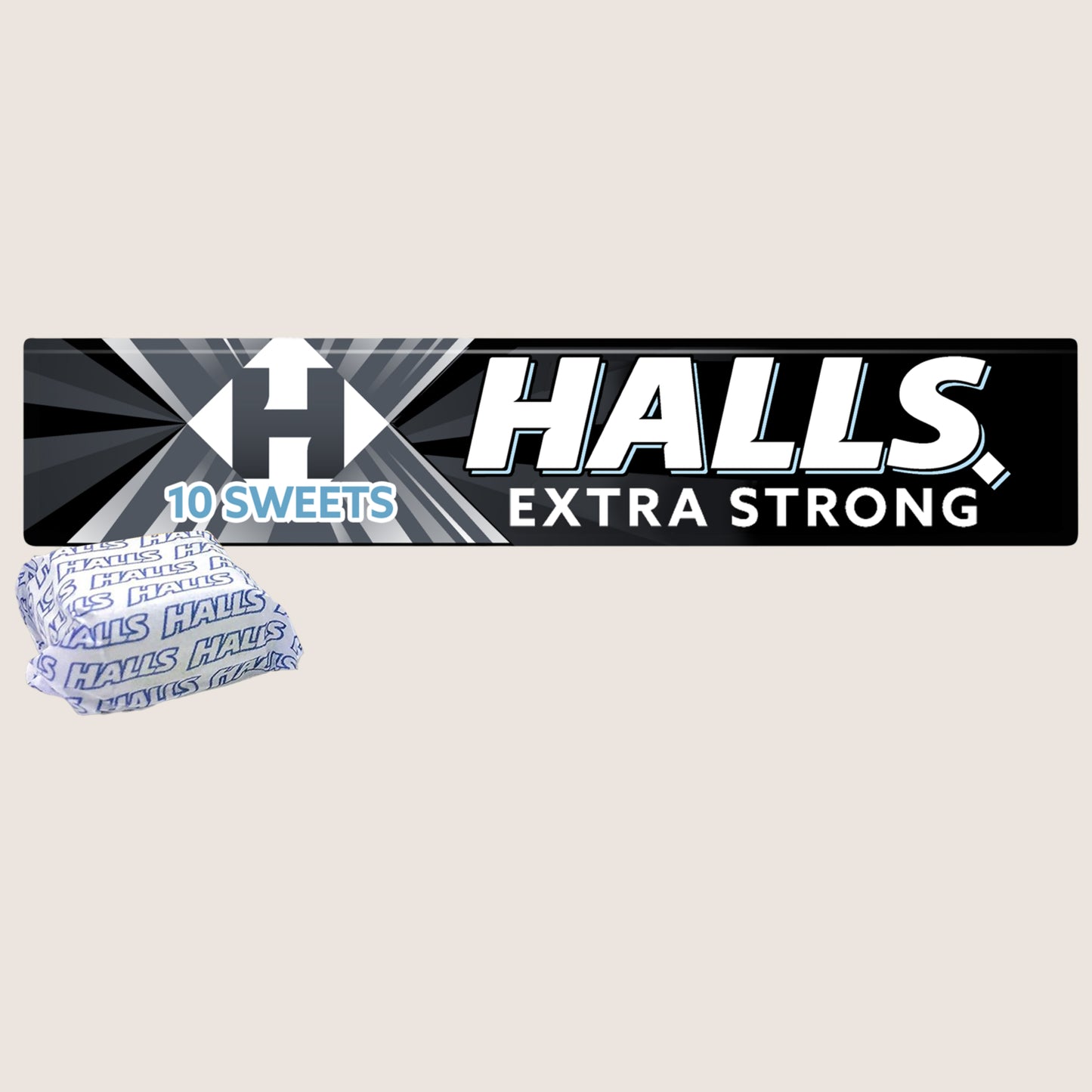 Halls Extra Strong Lozenges Roll