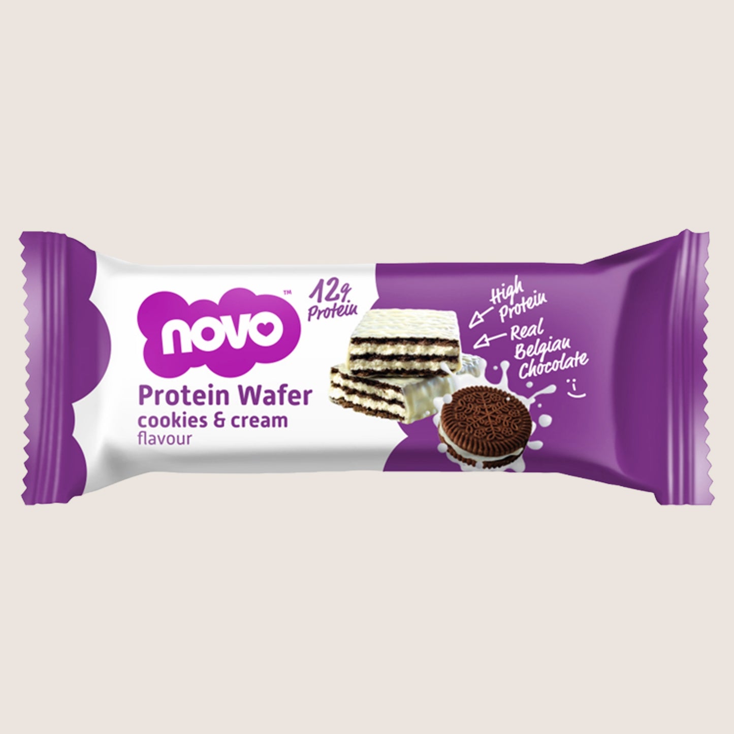 Novo Protein Wafer Cookies and Cream Flavour Protein 40g