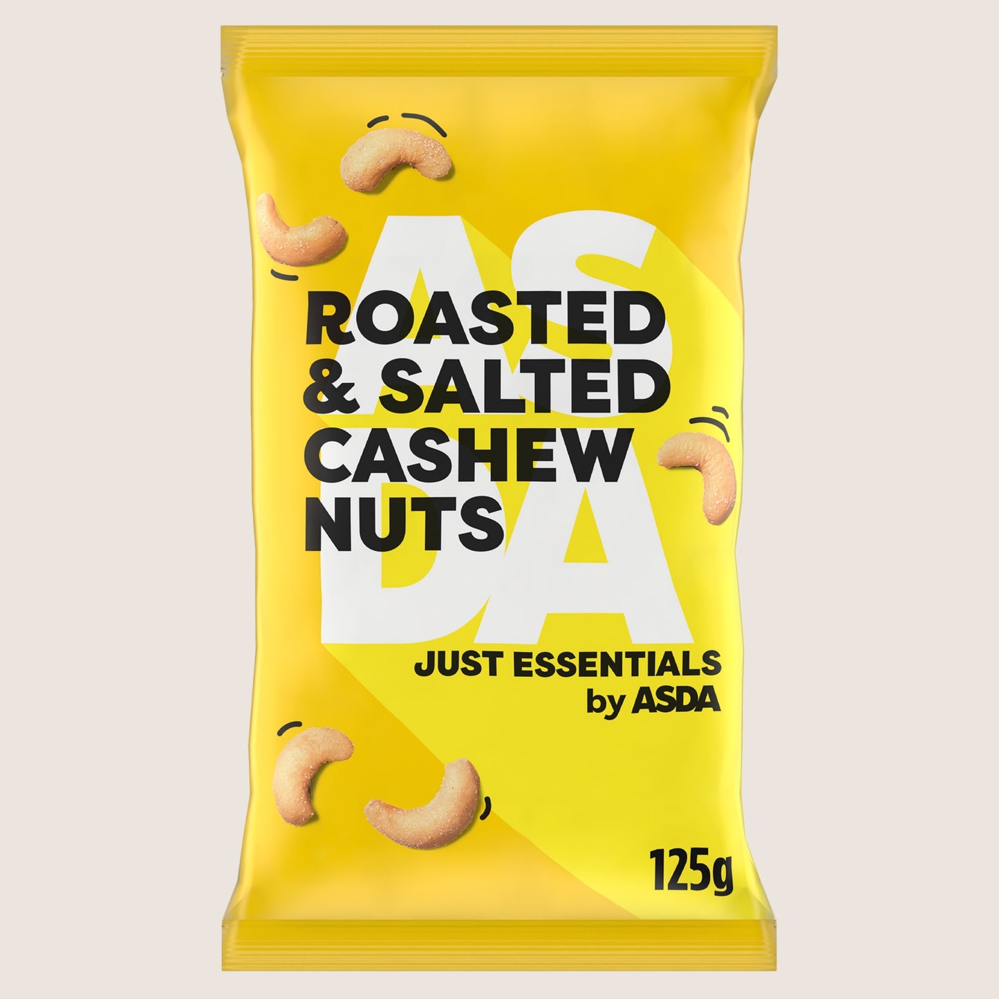 JUST ESSENTIALS by ASDA Just Essentials Roasted & Salted Cashew Nuts Multipack 125g