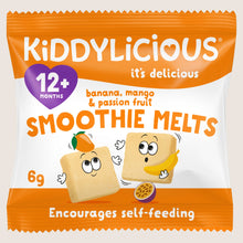 Kiddylicious Banana, Mango & Passion fruit Smoothie Melts 12+ Months Vegan Friendly 6g