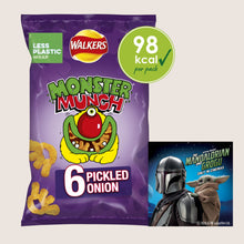 Walkers Monster Munch Pickled Onion Snacks Crisps No Artificial Additives 6x20g