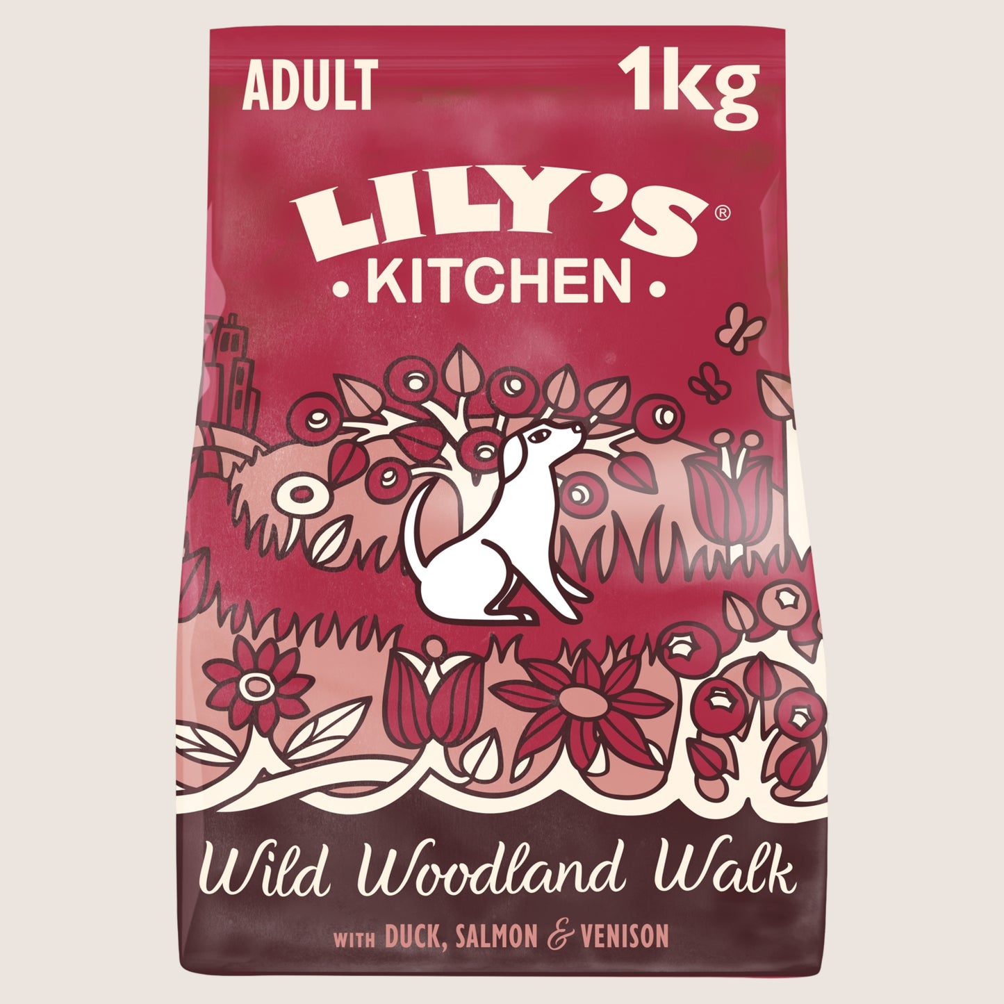 Lily's Kitchen Duck, Salmon & Venison Wild Woodland Walk Complete Adult Dry Dog Food Complete Nutrition 1kg