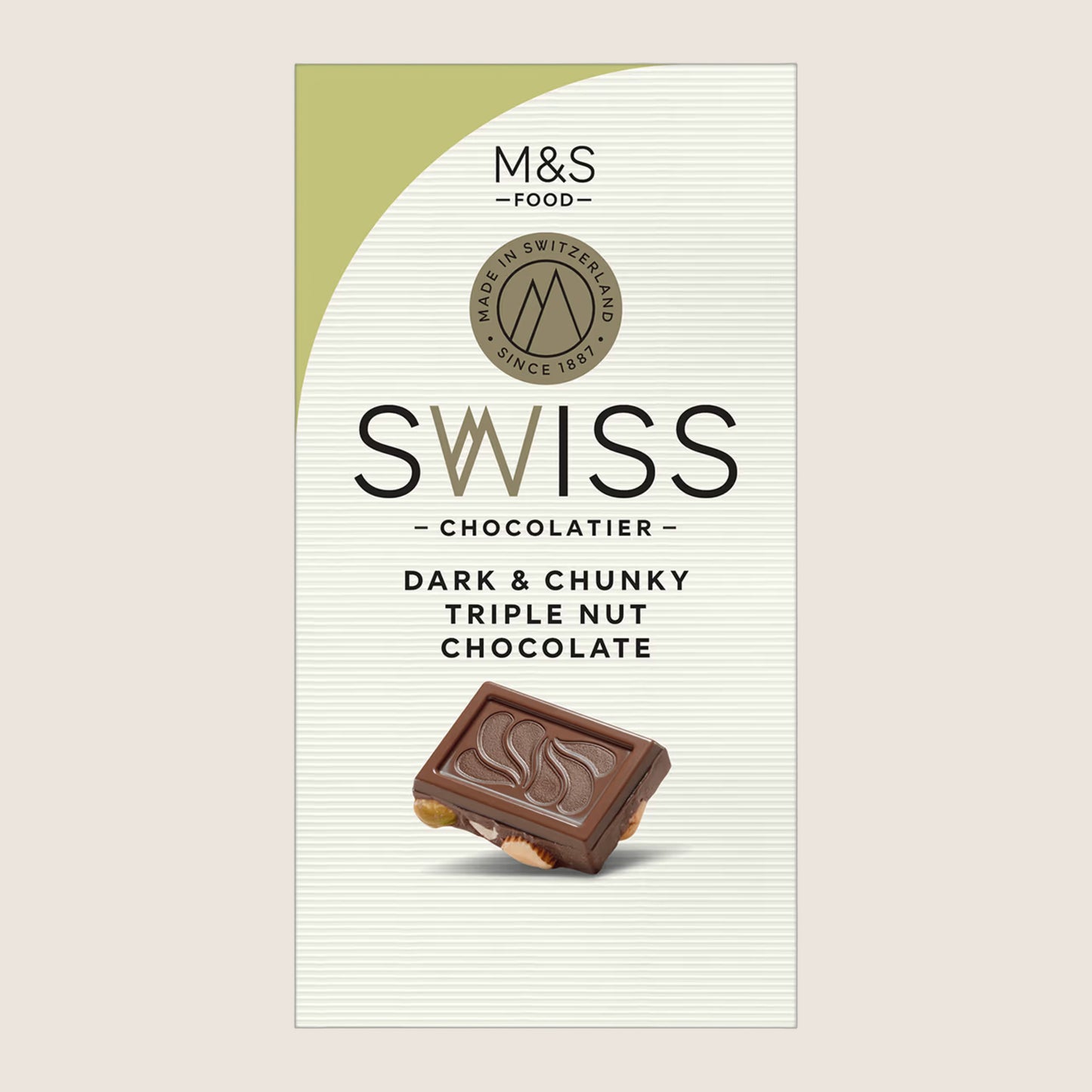M&S Swiss Chunky Triple Nut Dark Chocolatier 200 g
