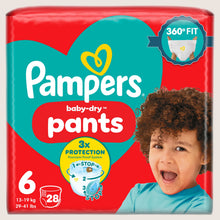 Pampers Baby-Dry Nappy Pants Size 6, , - Essential Pack Dermatologist Tested 28 Nappie 13kg