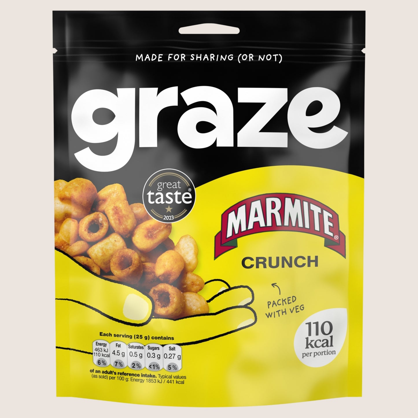 Graze Marmite Crunch Vegan Friendly 100g