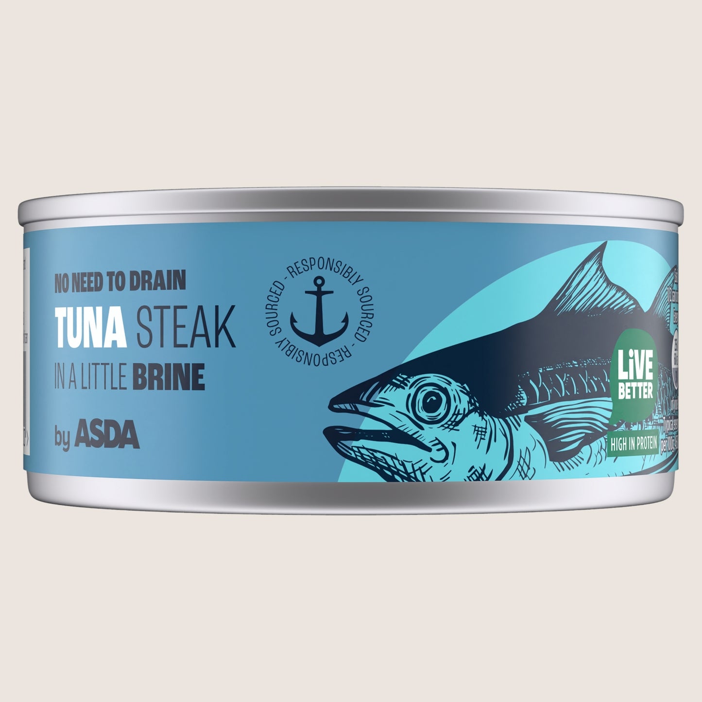 ASDA Tuna Steak in a Litte Brine High in Protein 110g