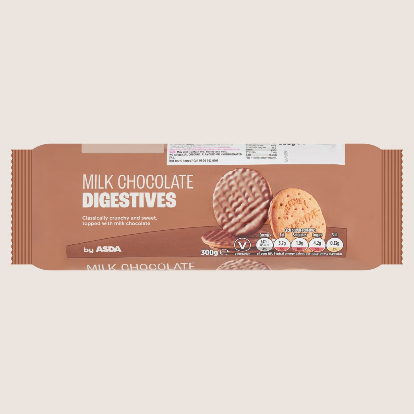 ASDA Milk Chocolate Digestives Milk Chocolate 300g