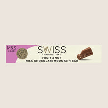 M&S Swiss Fruit & Nut Milk Chocolate Mountain Bar 100 g