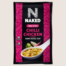 Naked Thai Style Chilli Chicken Flavour Ramen Noodle Soup Vegetarian Friendly 25g