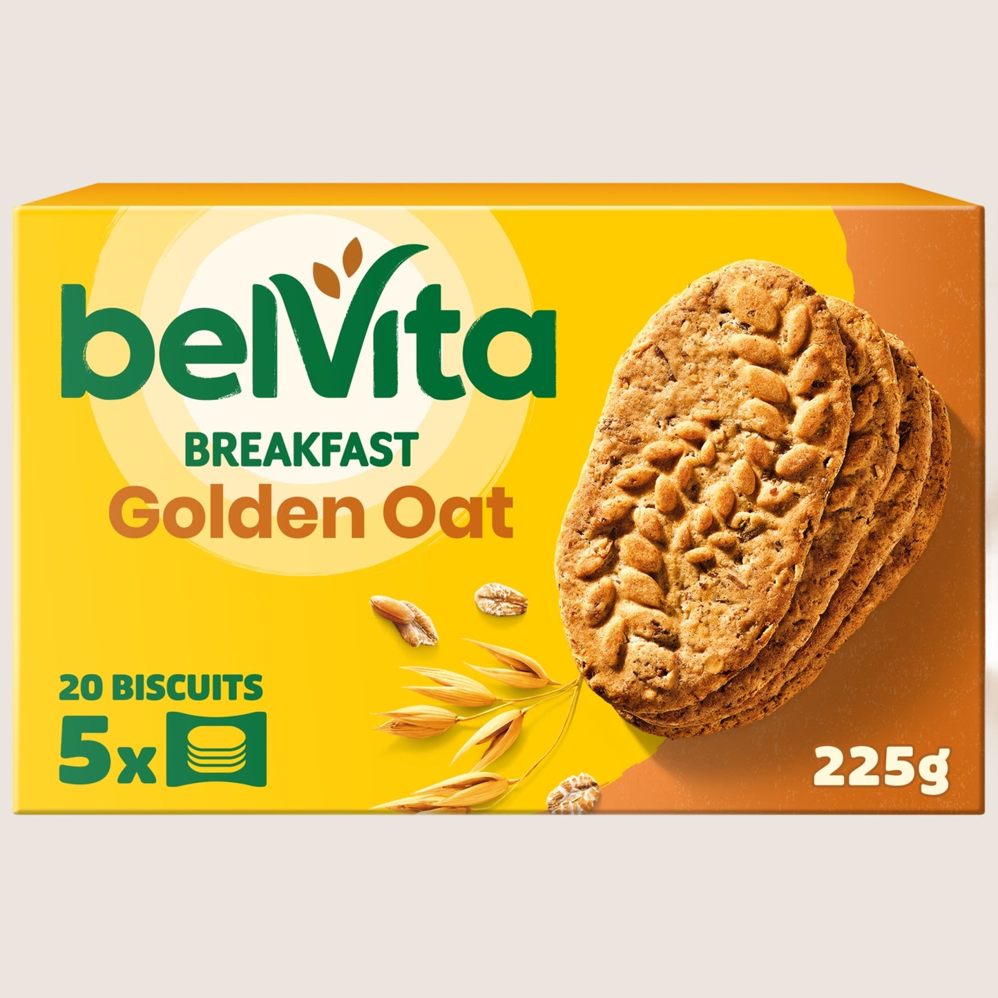 Belvita Golden Oats Cereal Biscuit Snack Bars Multipack  Wholegrain 225g