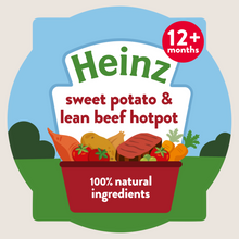 Heinz By Nature Sweet Potato & Lean Beef Hotpot Baby Food Tray 12+ Months No Artificial Additives 200g