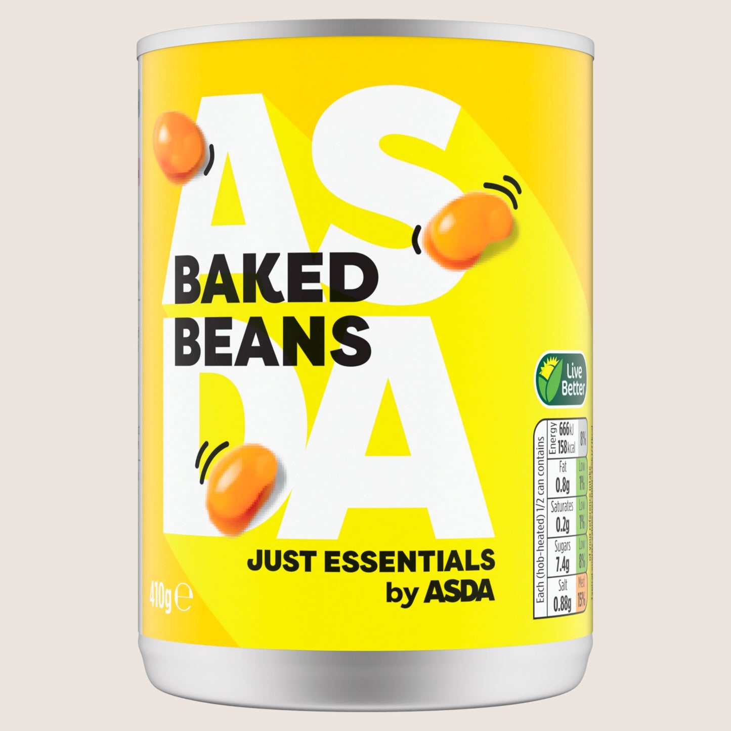 JUST ESSENTIALS by ASDA Just Essentials Baked Beans No Artificial Additives 410g
