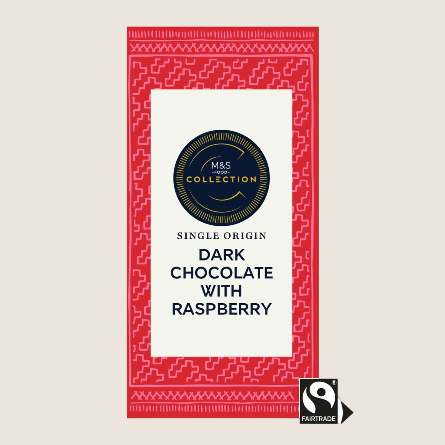 M&S Collection Single Origin Dark Chocolate With Raspberry 100 g