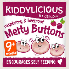 Kiddylicious Raspberry & Beetroot Melty Buttons 9+ Months Gentle Formula 6g