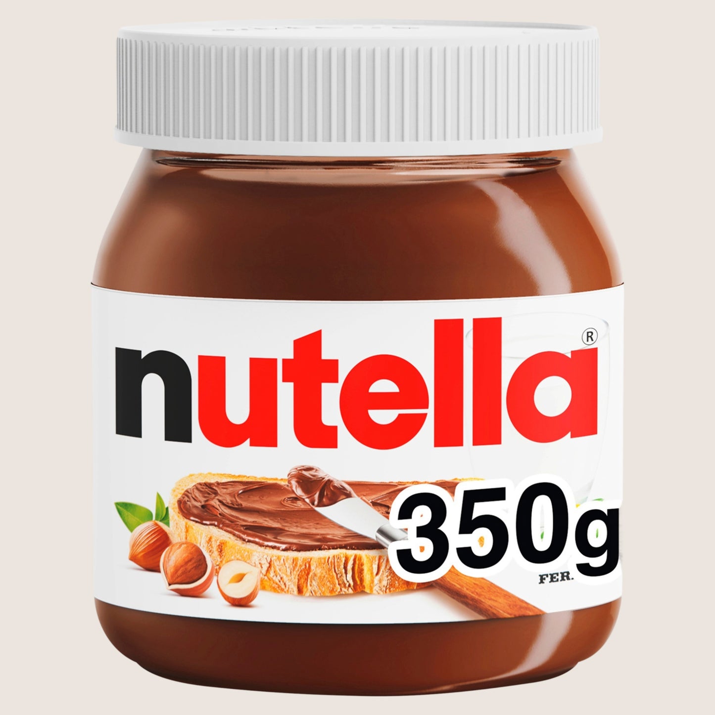 Nutella Hazelnut Chocolate Spread Jar No Artificial Additives 350g