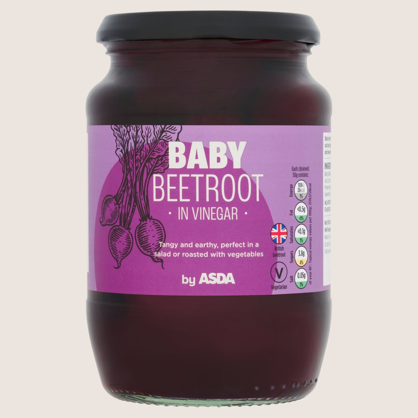 ASDA Baby Beetroot in Vinegar No Artificial Additives 710g