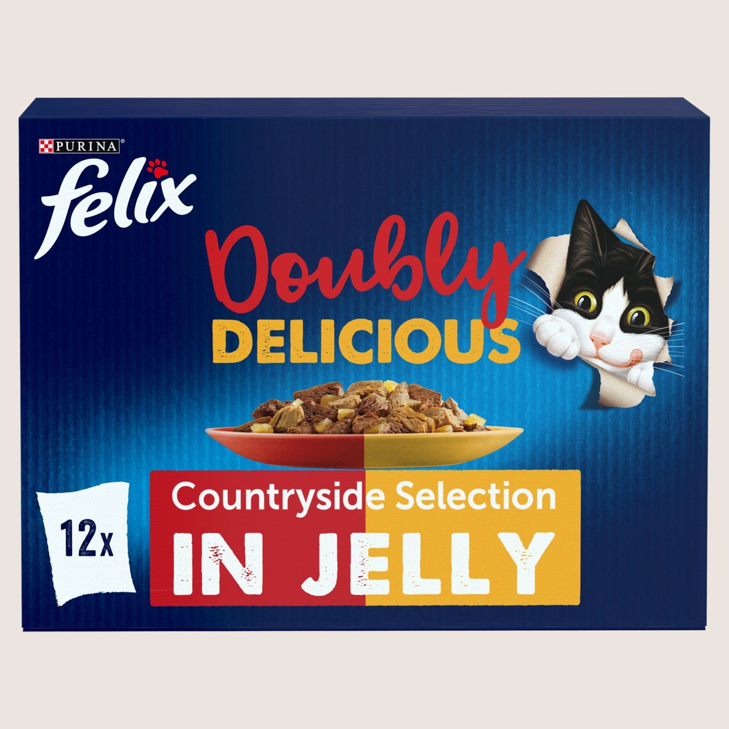 Felix Doubly Delicious Countryside Selection Wet Cat Food With Omega Oils 12x85g