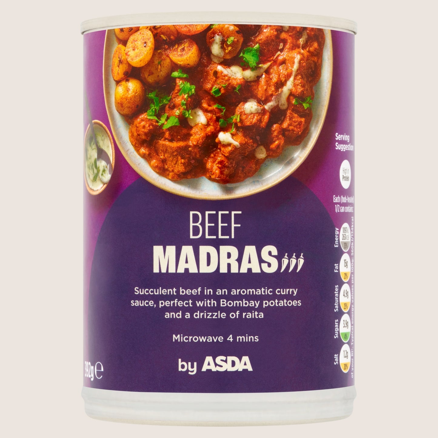 ASDA Beef Madras No Artificial Additives 392g