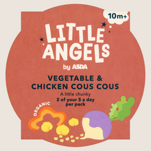 LITTLE ANGELS by ASDA Organic Vegetable & Chicken Cous Cous 10m+ 190g