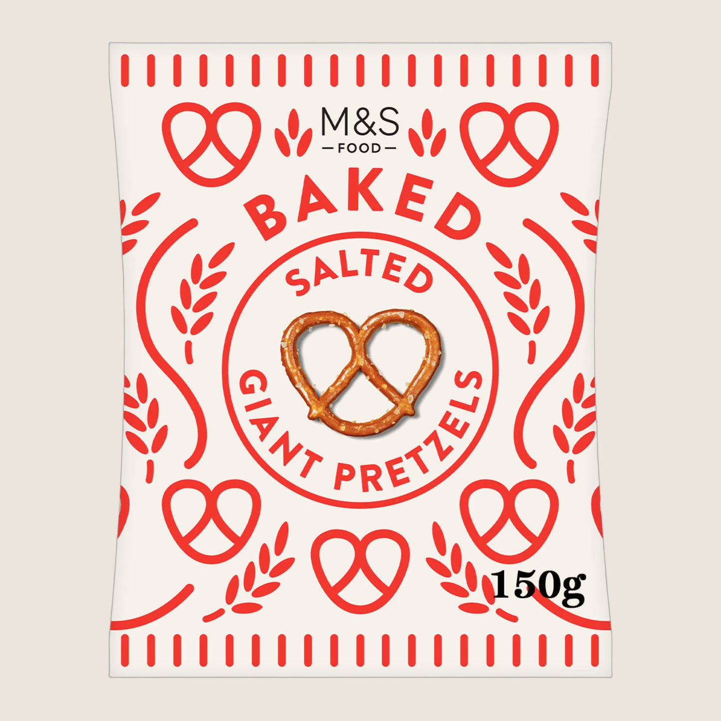 M&S Baked Salted Giant Pretzels 150 g