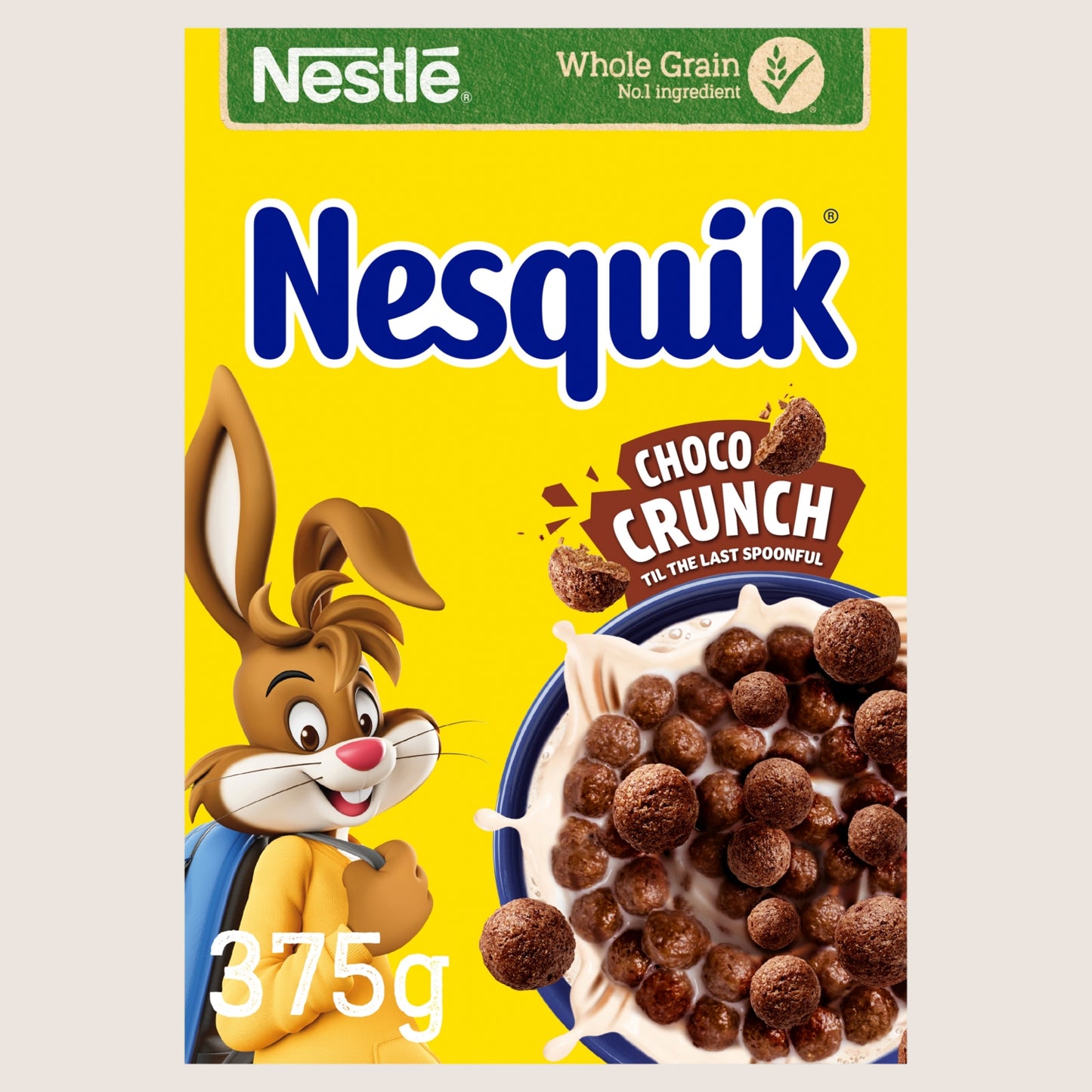 Nestle Nesquik Chocolate Breakfast Cereal Vitamin Fortified 375g