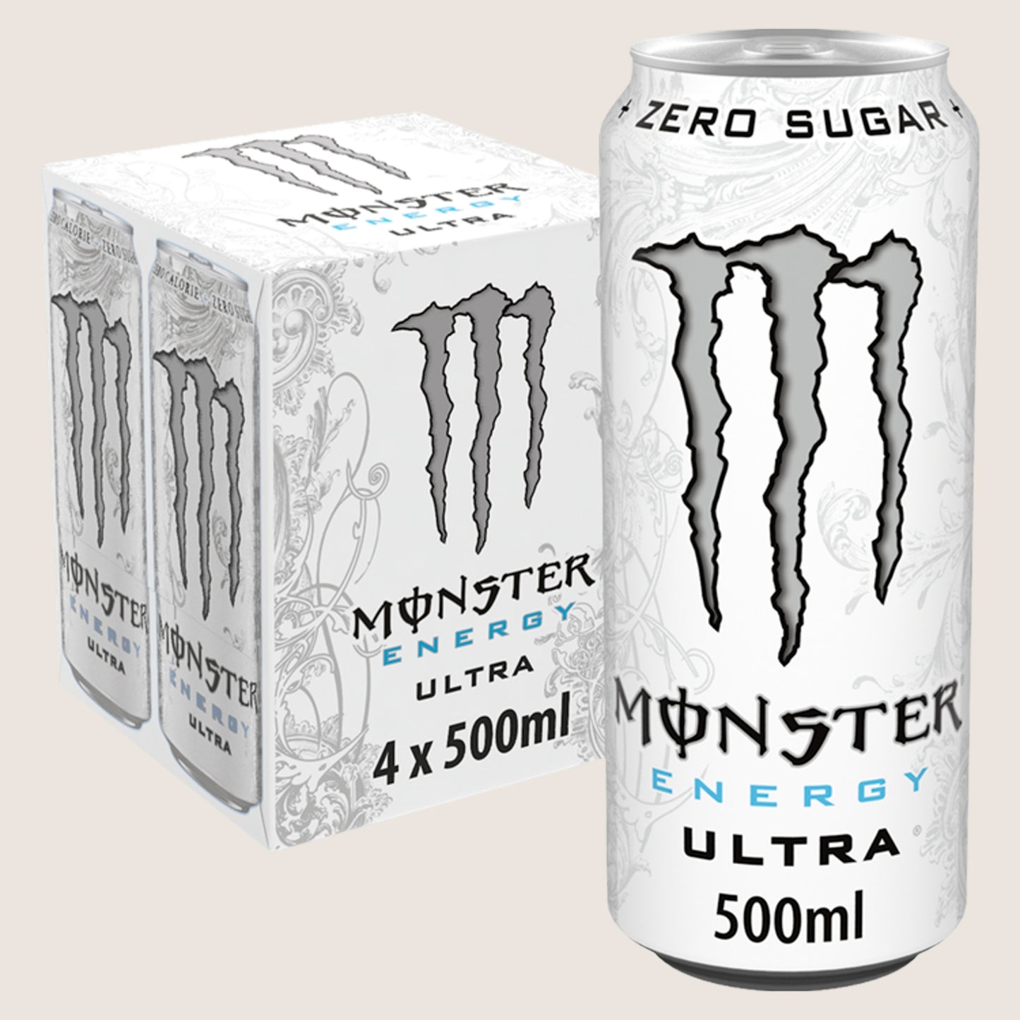 Monster Energy Drink Ultra Zero Sugar 4 x 500ml